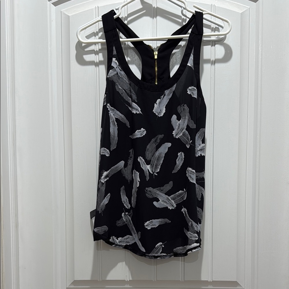 Express Black and Gray Women's Top